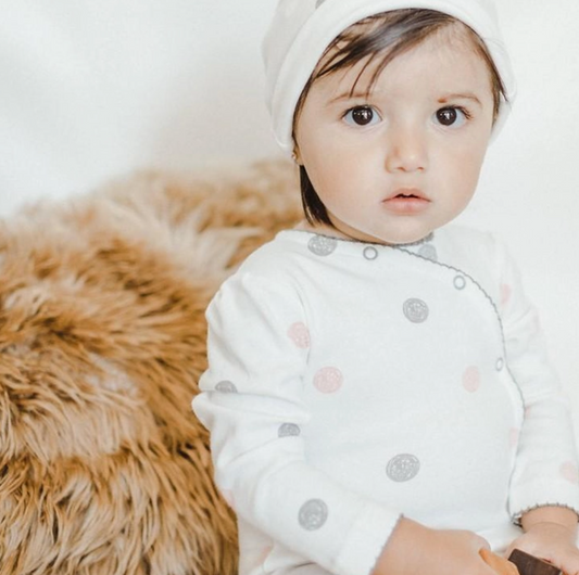 Dottie | Polka Dot Coverall Set with Matching Hat - Felicity + Asher Boutique