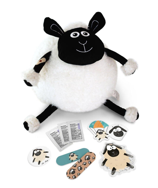 Arlo Sheep | Boo Boo Ball XL Huggable First Aid Kit - Felicity + Asher Boutique