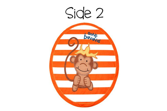 Lion/Monkey | Reversible Oval Kids Towel