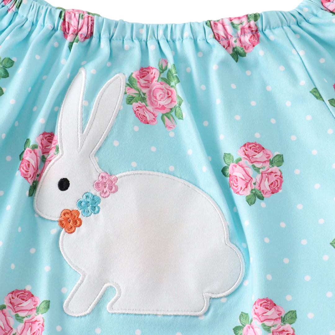 Caprese | Blue Rabbit Floral Ruffle Capri Set