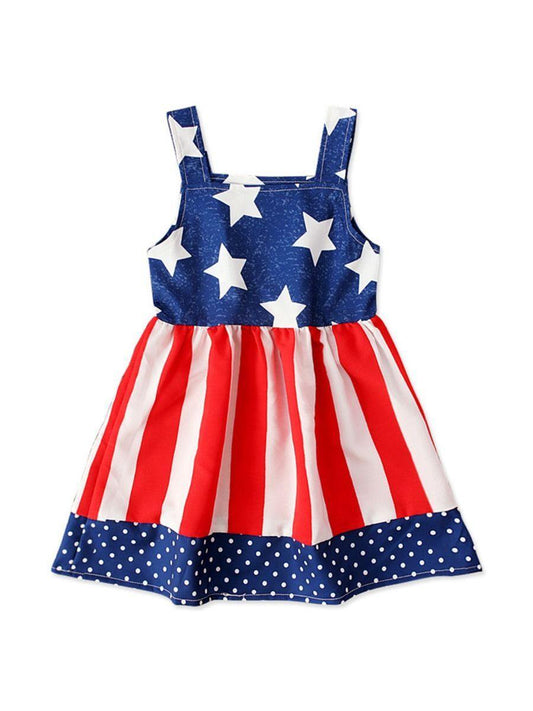Samantha | Independence Day Stars & Stripes Polka Dots Dress - Felicity + Asher Boutique