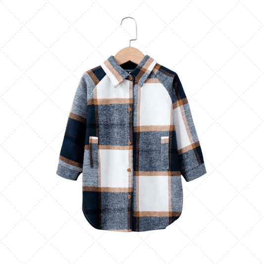 Blake | Plaid Flannel Raglan Long-Sleeve Shirt Overcoat - Felicity + Asher Boutique
