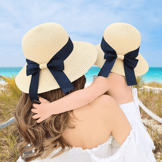Caroline | Summer Straw Bowknot Hat | Mommy & Me - Felicity + Asher Boutique