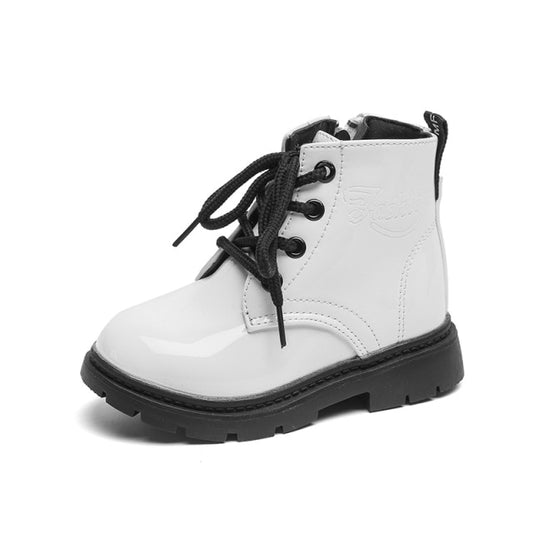 Enya | White Zipper Boots