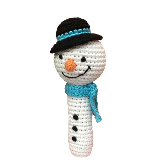 Snowman | Crochet Bamboo Stick Rattle