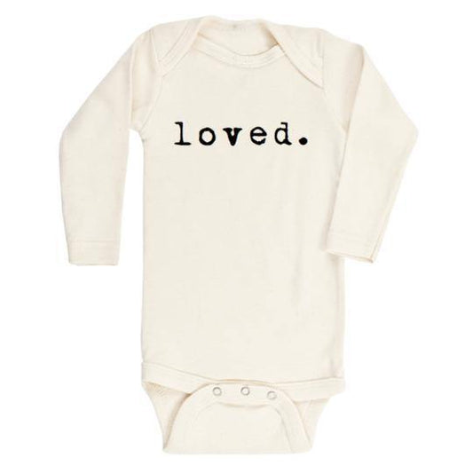Loved | Long-Sleeve Organic Infant Unisex Bodysuit - Felicity + Asher Boutique